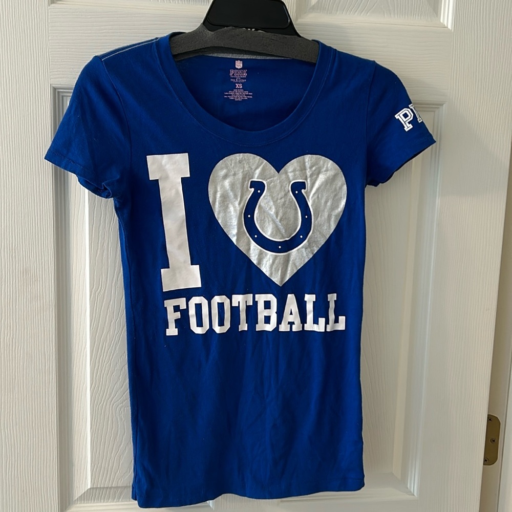 Rare collegiate collection Indianapolis Colts NFL Top PINK by VC size XS tshirt